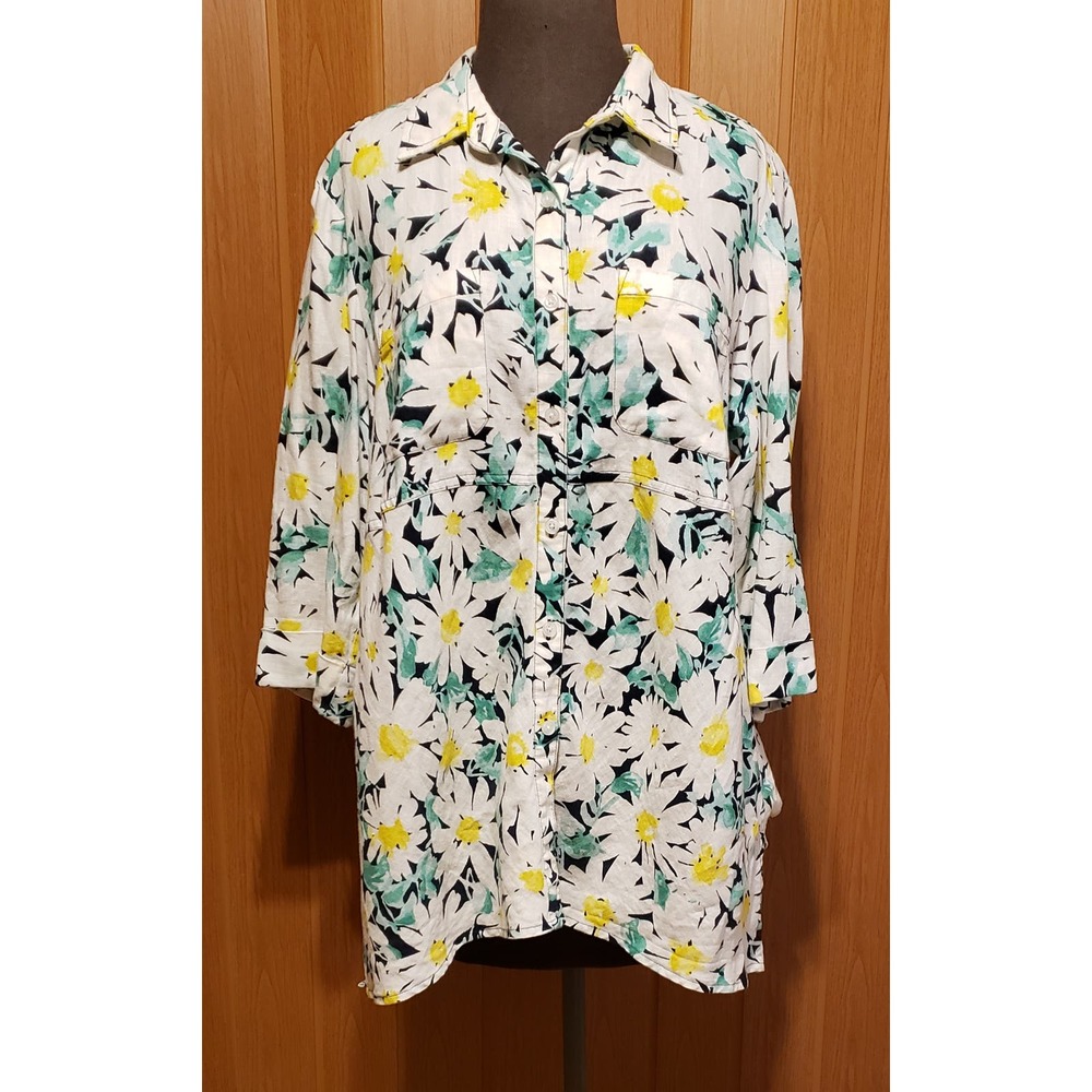 Jones New York size PXL 3/4 sleeve floral print blouse